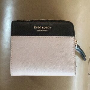 Kate Spade Black and Cream Leather Wallet